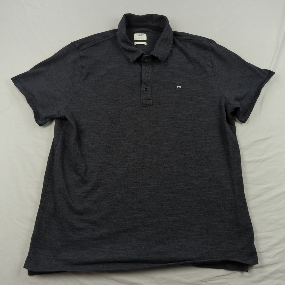 Rag Bone Shirt Mens Extra Large Black Casual Preppy Golf Office